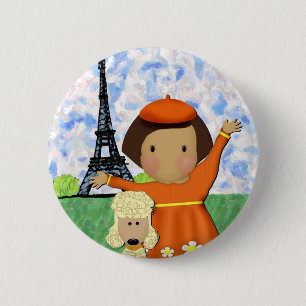 Oh La-La-Paris-Knopf Button