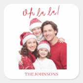 Oh La La Personalized Family Photo Sticker (Vorderseite)