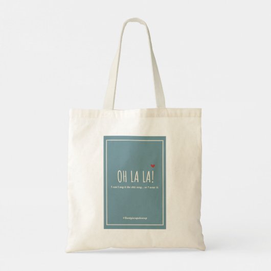 "Oh La La" Tote Bag Tragetasche (Rückseite)