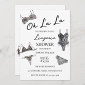 Oh La Lingerie Bridal Dusche Einladung (Vorne/Hinten)