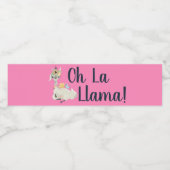 Oh La Llama Birthday Party Wasserflaschenetikett (Einzelnes Label)