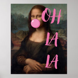 OH LA Mona Lisa Altered Art Poster