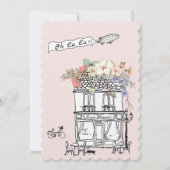 Oh La Paris Parisian Birthday Einladung (Rückseite)