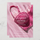 Oh La Pink Lingerie Bridal Dusche Einladung (Vorne/Hinten)