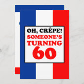 Oh laden Krepp, jemand, der 60 dreht ein Einladung (Vorne/Hinten)