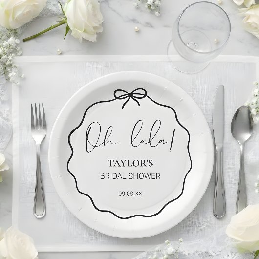 Oh Lala! | Modern Minimalist Bridal Shower  Pappteller
