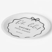 Oh Lala! | Modern Minimalist Bridal Shower  Pappteller (Schrägansicht)