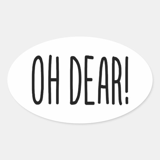 OH LASS! OVALER AUFKLEBER (Vorderseite)