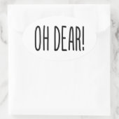 OH LASS! OVALER AUFKLEBER (Tasche)