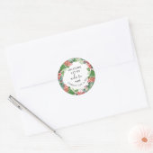 Oh, Lass uns Adore Ihm Eleganten Weihnachtskranz Runder Aufkleber (Umschlag)