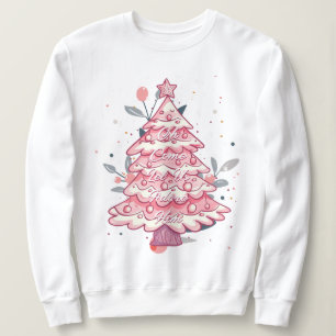 Oh, Lass uns Adore Ihm Pink Weihnachtsbaum Sweatshirt