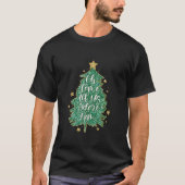 Oh, Lass uns Adore Ihm Weihnachtsbaum Christlich T-Shirt (Vorderseite)