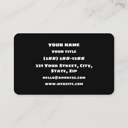 OH LASS! VISITENKARTE (Rückseite)