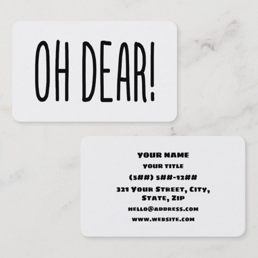 OH LASS! VISITENKARTE (Vorne/Hinten)