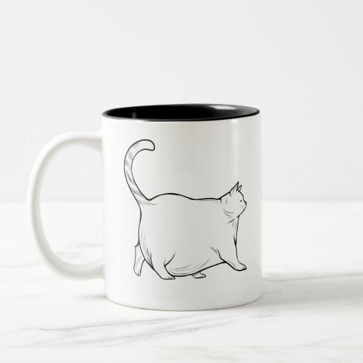 Oh lawd He Comin' / Chonk Cat Zweifarbige Tasse (Links)