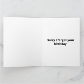 Oh, lieber Funny Belated Geburtstag Karte (Innenseite)