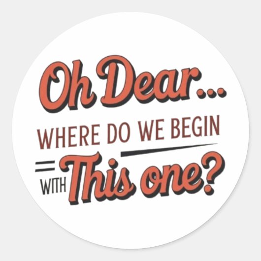 Oh, Liebes Sticker (Vorderseite)