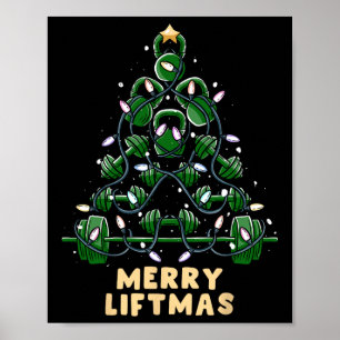 Oh Liftmas Baum Kettlebell Fitnessstudio hässliche Poster