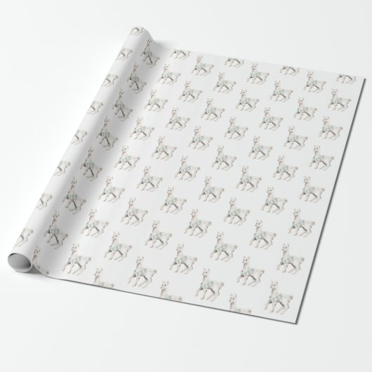 Oh Llama, da ist eine neue Mama!" Baby Shower Wrap Geschenkpapier (Ungerollt)