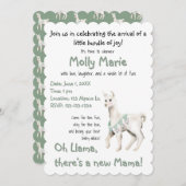 Oh llama Mama Baby Dusche Einladung (Vorne/Hinten)