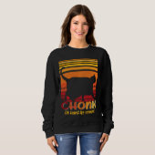 Oh Lord He Coming Chonk Scale Cat Meme Memes Sweatshirt (Vorne ganz)
