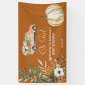 Oh Mädchen Ein kleiner Kürbis ist auf dem Weg Fall Banner (Vertikal)