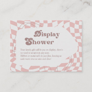 Oh Mädchen! rosa geprüft Gingham Display Shower Begleitkarte