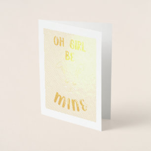 Oh Mädchen sei mein bester Hasen-Pärchen-Liebe Val Folienkarte