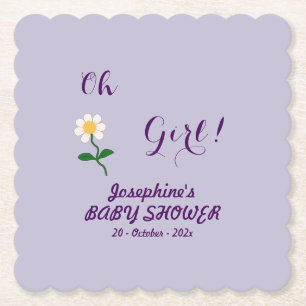Oh Mädchen! Süße Daisy Baby Girl Shower Untersetzer
