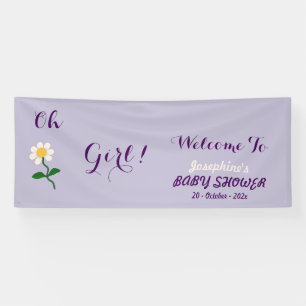 Oh Mädchen! Süße Daisy Baby Girl Shower Willkommen Banner