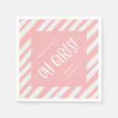 Oh Mädchen! Zwillingsmädchen danken Ihnen Party Se Serviette (Vorderseite)