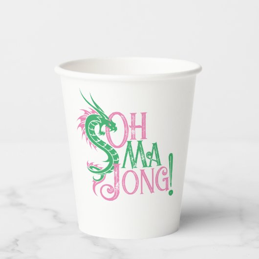 Oh Mah Jong! | Mah-Jongg Pappbecher (Vorderseite)