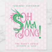 Oh Mah Jong! | Mah-Jongg-Weinetiketten Weinetikett (Einzelnes Label)