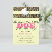 Oh Mann, ein kleiner Hund ist auf dem Weg! Camoufl Einladung (Stehend Vorderseite)