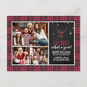 Oh Mann, was für ein Jahr!   3 Foto Karierter Urla Postkarte