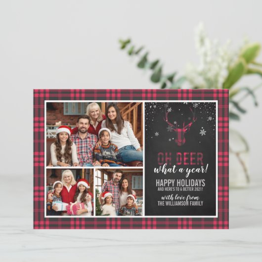 Oh Mann, was für ein Jahr! | 3 Fotos Weihnachten 2 (Stehend Vorderseite)