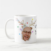 Oh Mann, was für ein Jahr! Reindeer Fun Foto Weihn Kaffeetasse (Links)