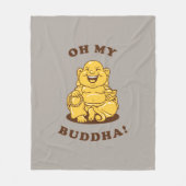 Oh mein Buddha Fleecedecke (Vorderseite)
