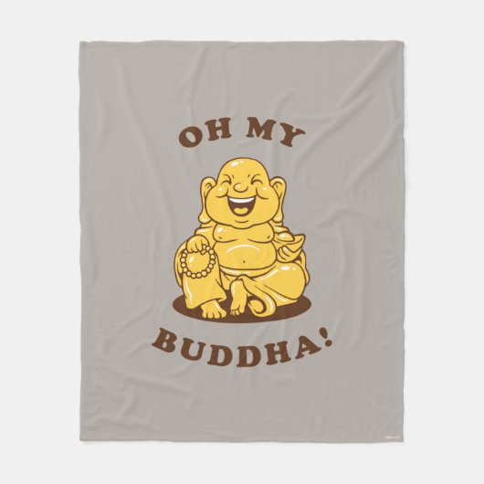 Oh mein Buddha Fleecedecke (Vorderseite)