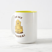 Oh mein Buddha Zweifarbige Tasse (Vorderseite Links)