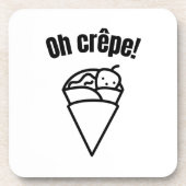 Oh mein Crêpe! Funny Niedlich Minimalistic Food Getränkeuntersetzer (Vorderseite)