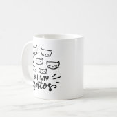 Oh, mein Gatos, Handgezeichnet Kaffeetasse (Vorderseite Links)
