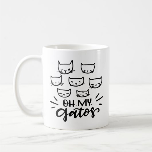 Oh, mein Gatos, Handgezeichnet Kaffeetasse (Links)
