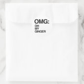 OH MEIN GINGER RUNDER AUFKLEBER (Tasche)