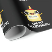 Oh mein Gluedness Funny Super Glue Puff Dark BG Geschenkpapier (Rolleneckpunkt)