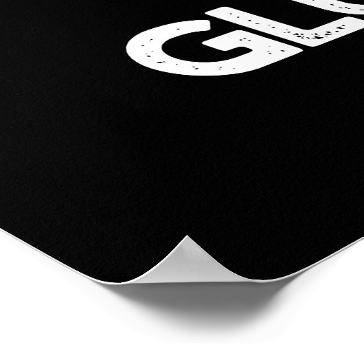 Oh mein Gluedness Funny Super Glue Puff Dark BG Poster (Ecke)