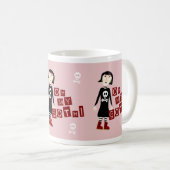 Oh mein goth Funny Gloomy Girl Character Kaffeetasse (VorderseiteRechts)