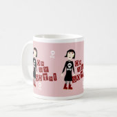 Oh mein goth Funny Gloomy Girl Character Kaffeetasse (Vorderseite Links)