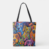 Oh mein Gott Abstrakter Hund Tasche (Rückseite)