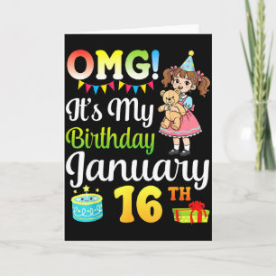 Oh mein Gott, es ist mein Geburtstag, geboren am 1 Karte